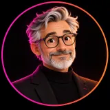 Henry, the friendly face of HVM, framed by a pink-to-orange ring